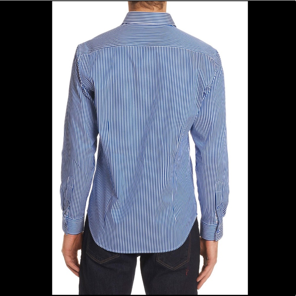 Robert Graham Men's Blue Luther Tailored Fit - Picture 2 of 6